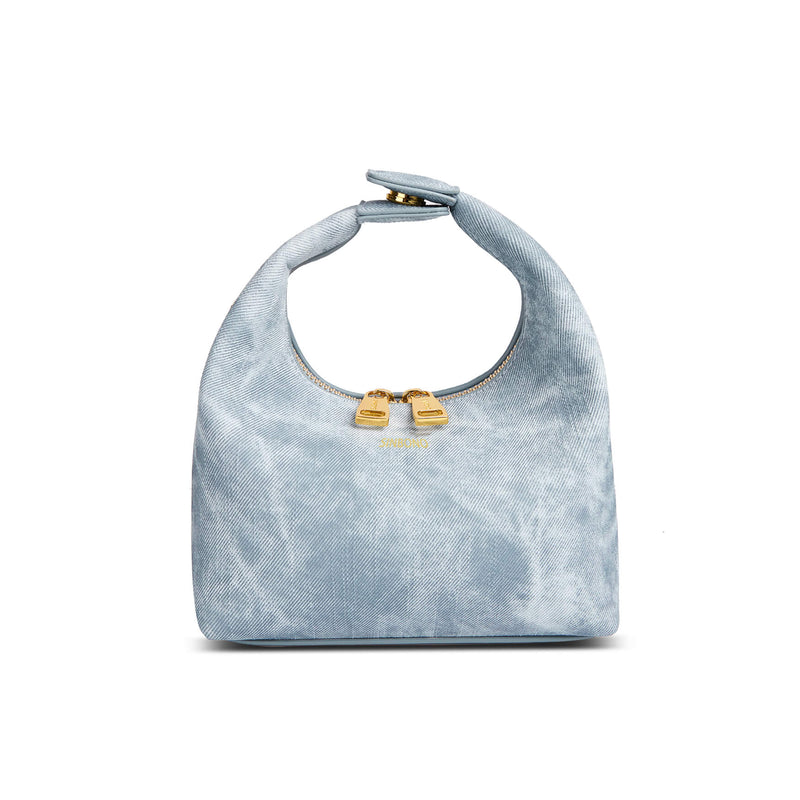 SINBONO Vienna Mist Blue Leather Handbags -Vegan Leather Women Bag